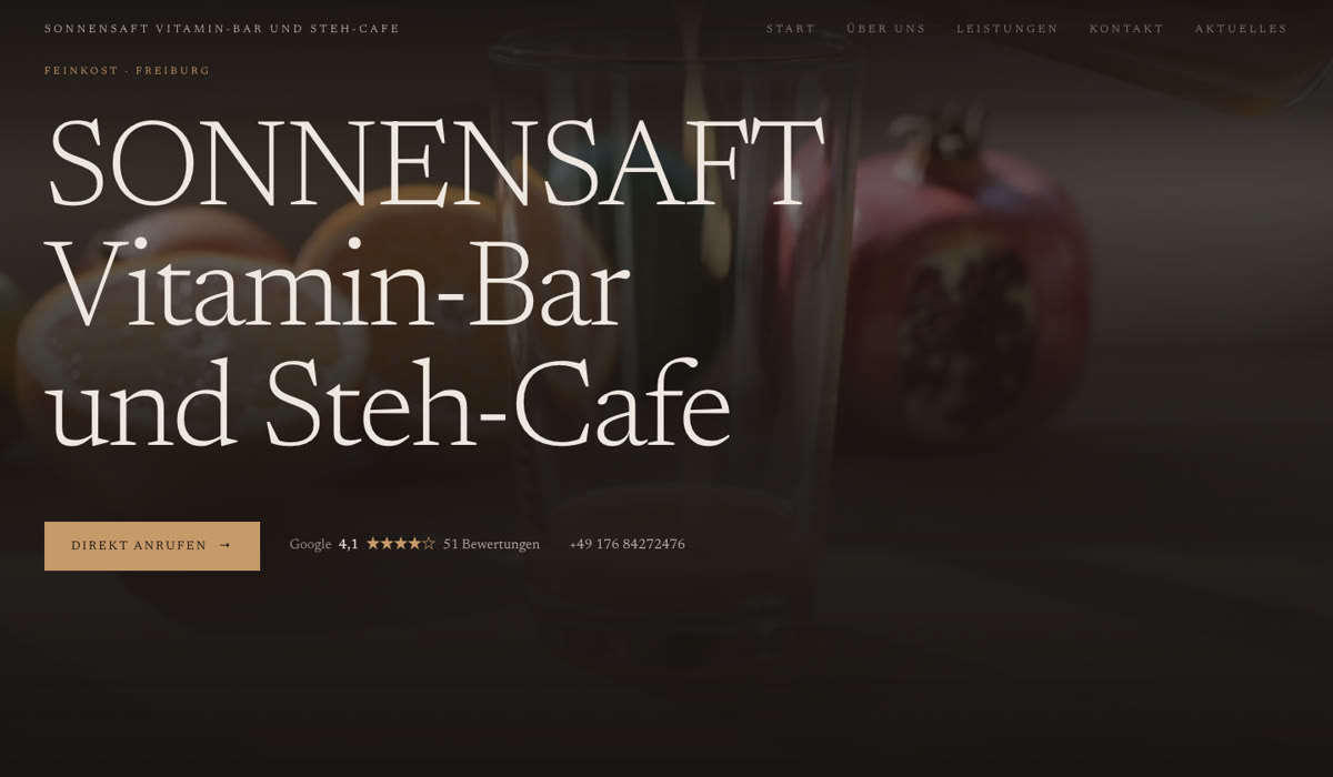 Vorschau der Website für Sonnensaft